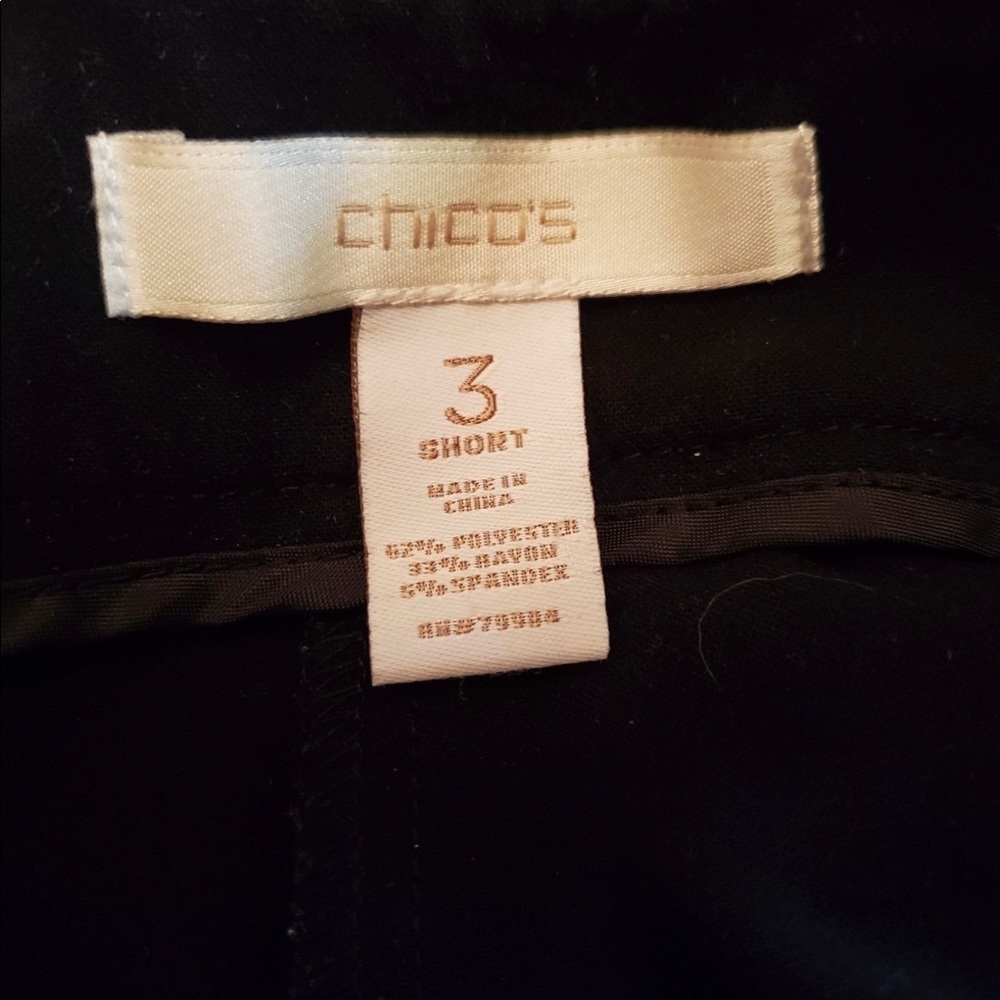 Chico's sz 3 (16) Short black dress pa… - Picture 3 of 3